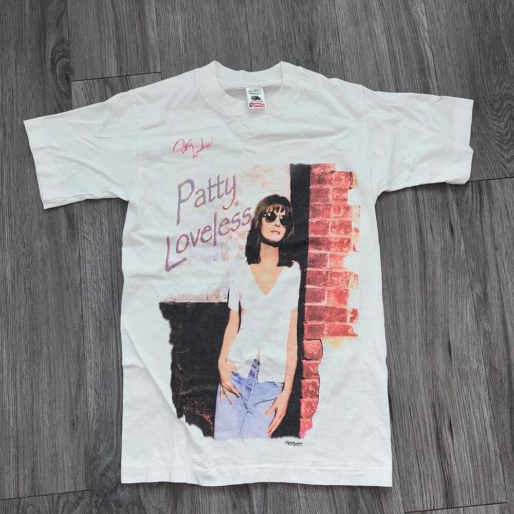1996 *SIGNED* Patty Loveless Concert Tour Tee White, Size Small